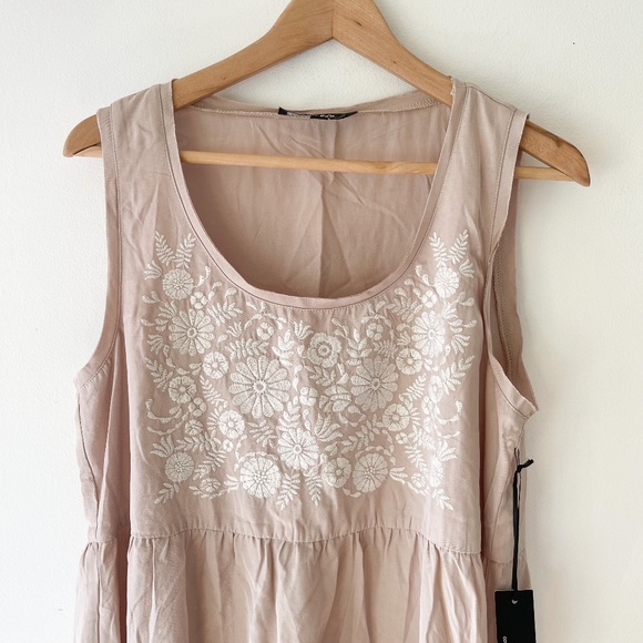 NWT Lulu's Sunflower Sweetheart Beige Mini Dress - Picture 6 of 13